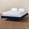 Baxton Studio Volden Blue Velvet Upholstered Full Size Wood Platform Bed Frame 155-9465 - alternate 4
